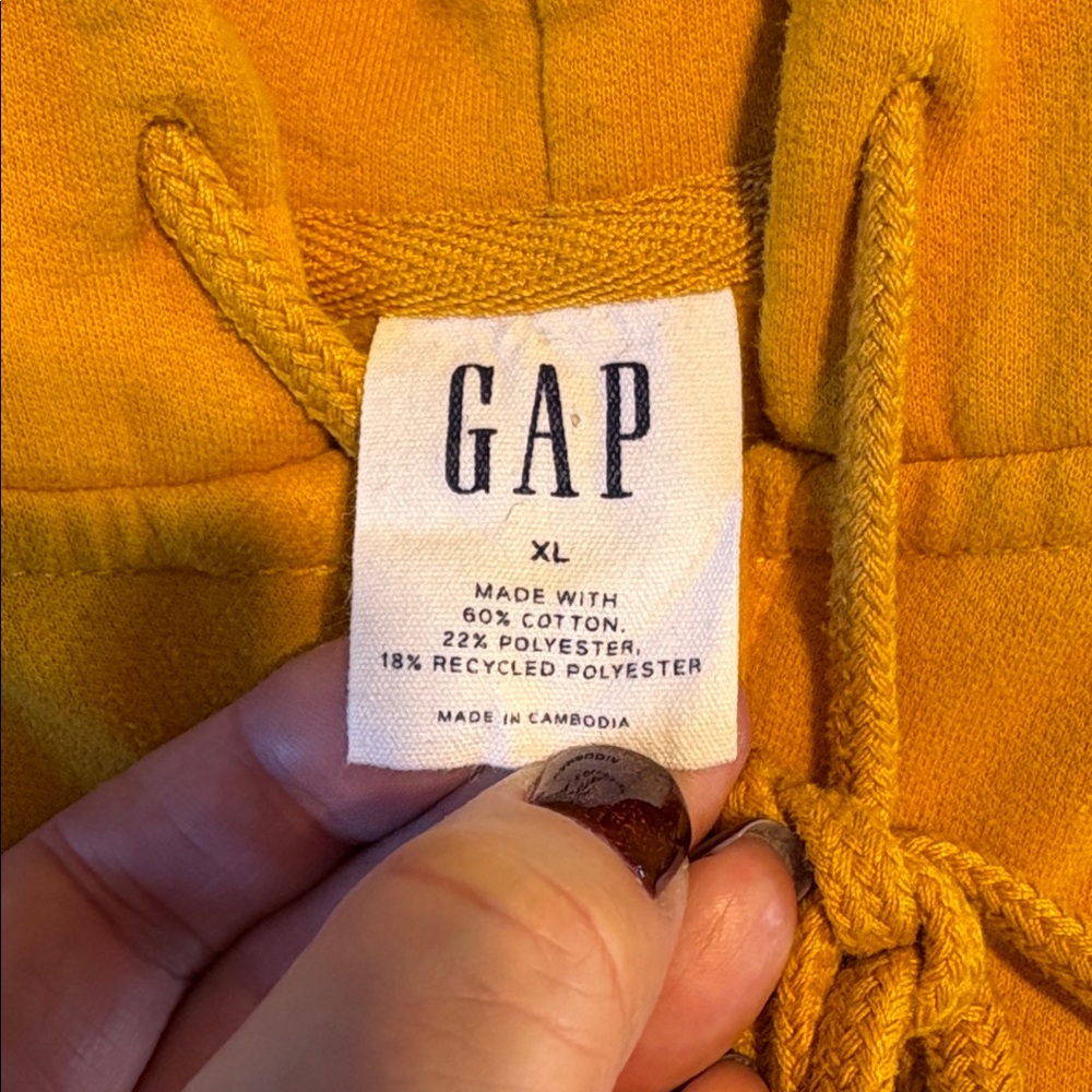 GAP Yellow Zip-Up Hoodie - Picture 4 of 5